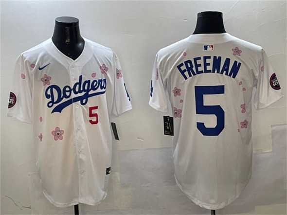 Men%27s Los Angeles Dodgers #5 Freddie Freeman White 2025 Tokyo Series Limited Stitched Jersey->los angeles dodgers->MLB Jersey